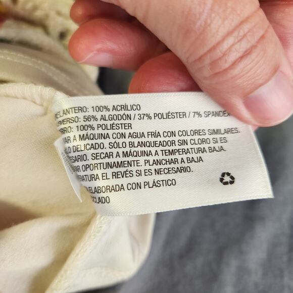 WILD FABLE Crochet Camisole Crop Top Juniors XL Multi Cream Beachy Boho Hippie - Picture 6 of 12